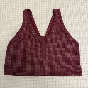 Aerie Burgundy Textured top and leggings